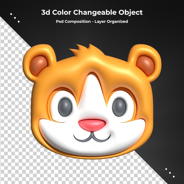PSD 3d emoji faces with facial expressions 3d rendering stylized emoji icons