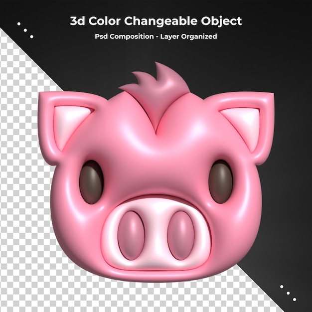 PSD 3d emoji faces with facial expressions 3d rendering stylized emoji icons