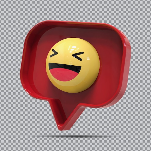 PSD 3d-emoji grappig van facebook