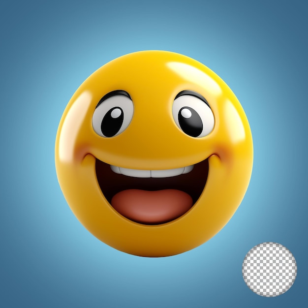 PSD icona emoji 3d personaggio dei cartoni animati dei social media