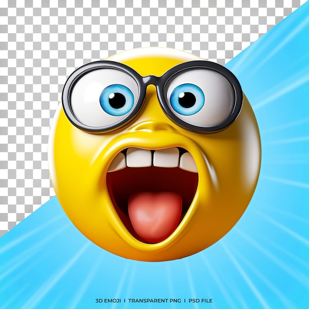 PSD 3d emoji icoon sociale media cartoon personage