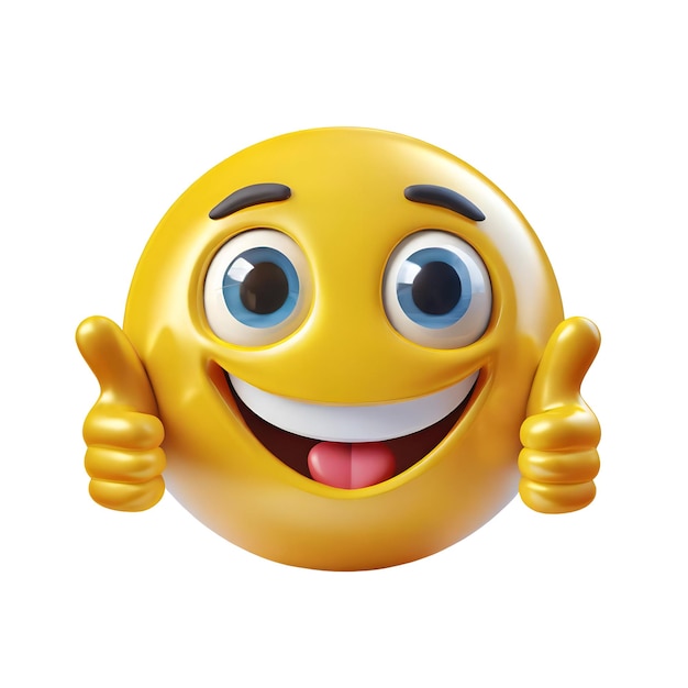 PSD 3d-emoji met duimen omhoog