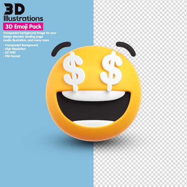 PSD 3d emoji pack icons around 3d rendering