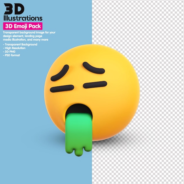 Иконки 3D Emoji Pack Вокруг 3D-рендеринга
