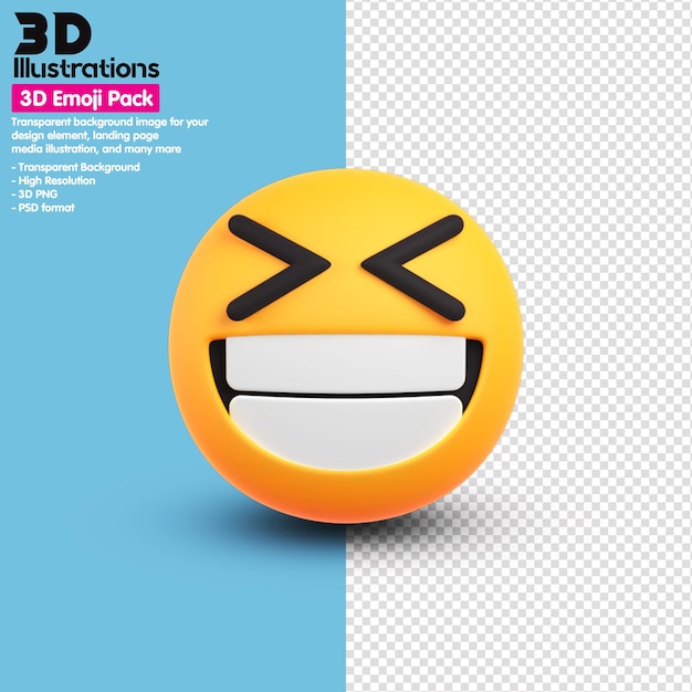 3d emoji pack pictogrammen rond 3d-rendering