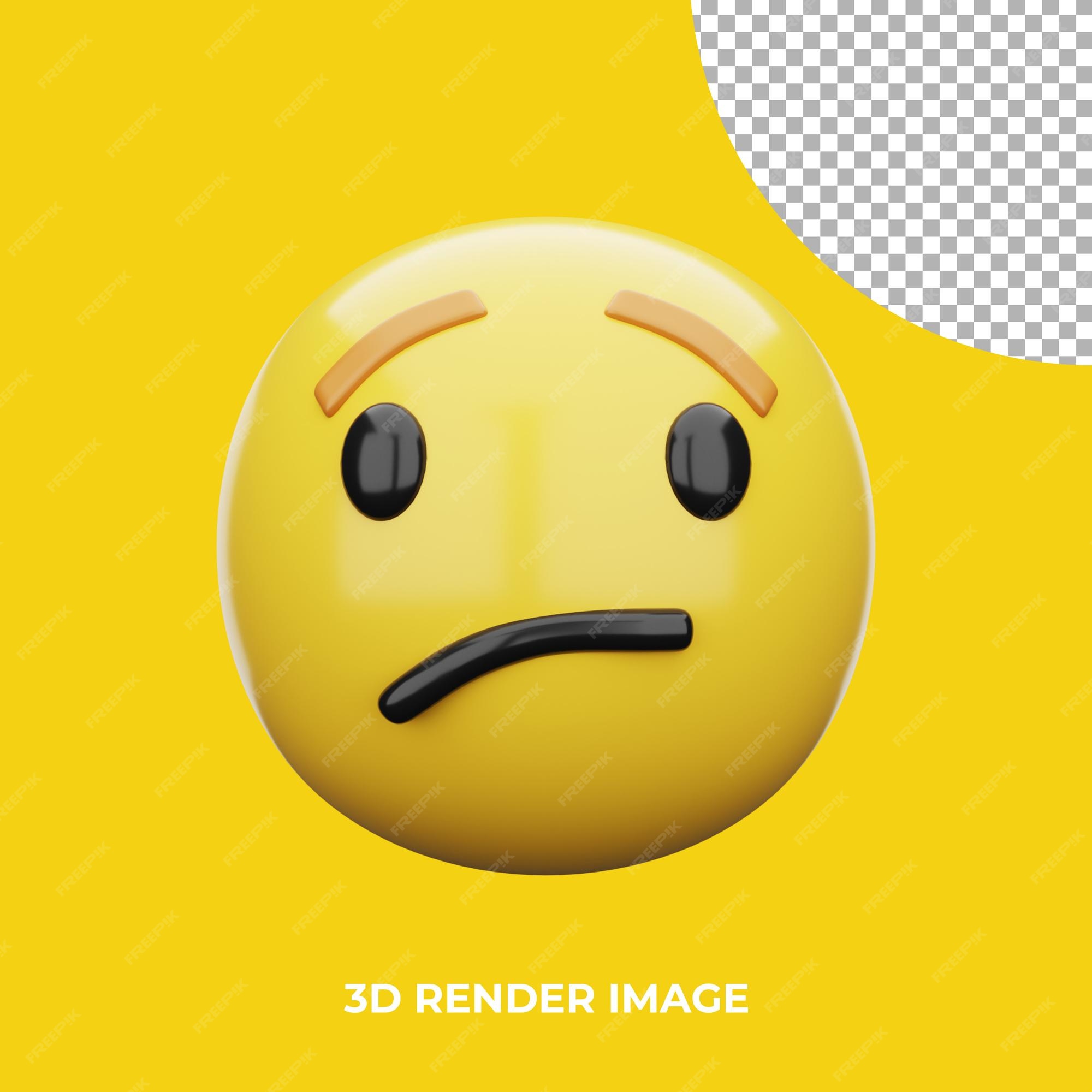 Premium PSD  Emoji sad 3d on facebook social media