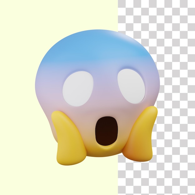 3d emoji scream