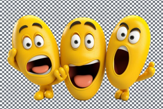 PSD 3d emoji smiley emoji izolowana na przezroczystym tle