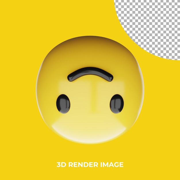 PSD 3d emoji upsidedown face