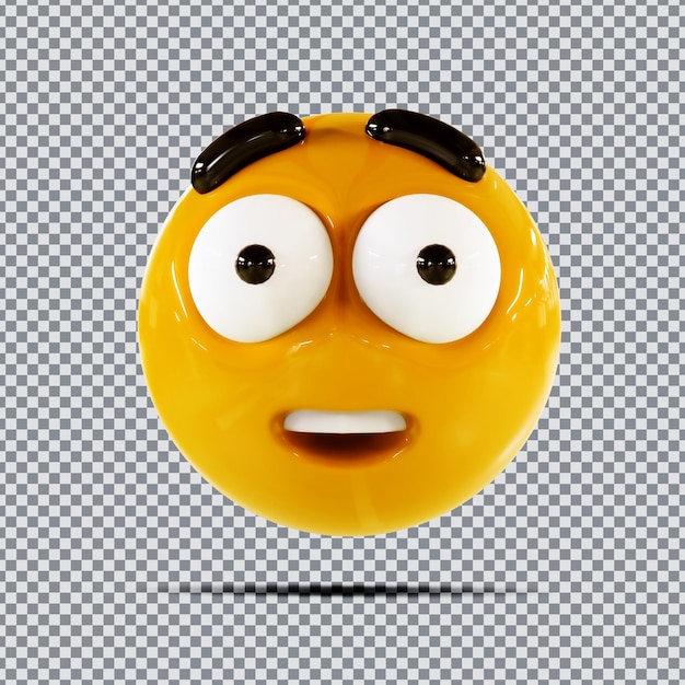 PSD emoji 3d wow design creativo