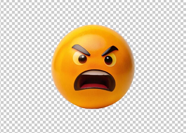 PSD 3d emoji z wściekłą twarzą