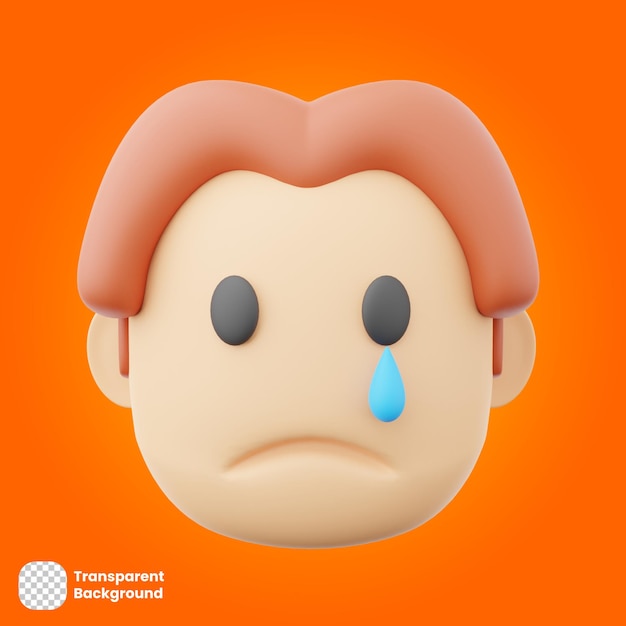 3D Emoticon Dissapointed Face