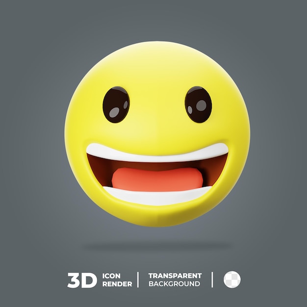 PSD emoticon 3d felice