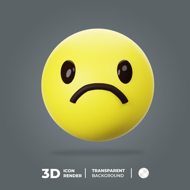 PSD emoticon 3d triste