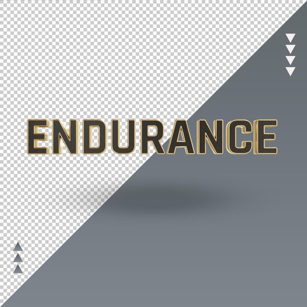 3d endurance black gold icon rendering front view