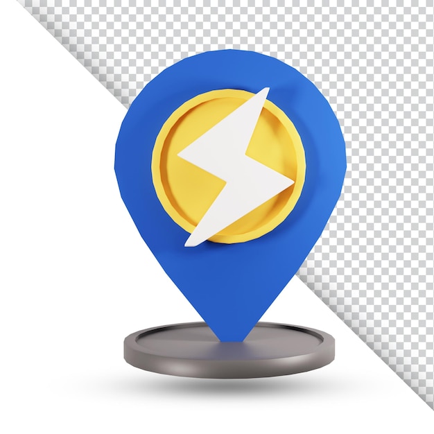 PSD 3d energy location illustration