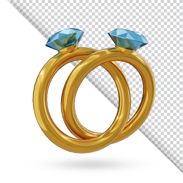 PSD 3d engagement ring illustration