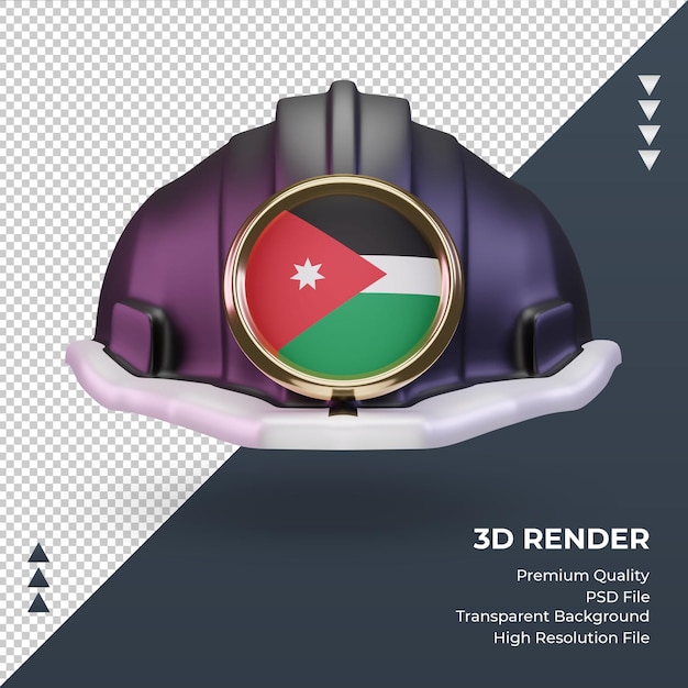 3d engineer jordan flag rendering front view