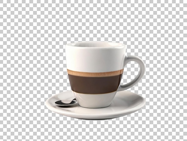 PSD 3d espresso cup na białym tle