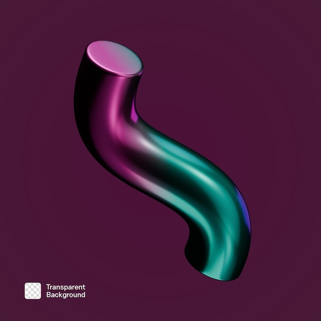 3D esthetische vorm PNG-sjabloon