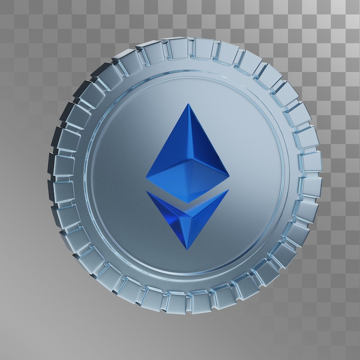 PSD 3d ethereum coin