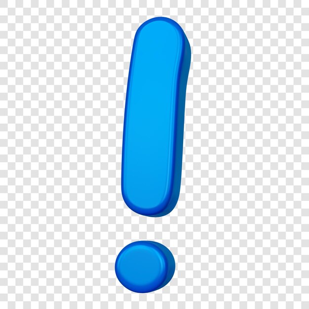 PSD 3d exclamation mark