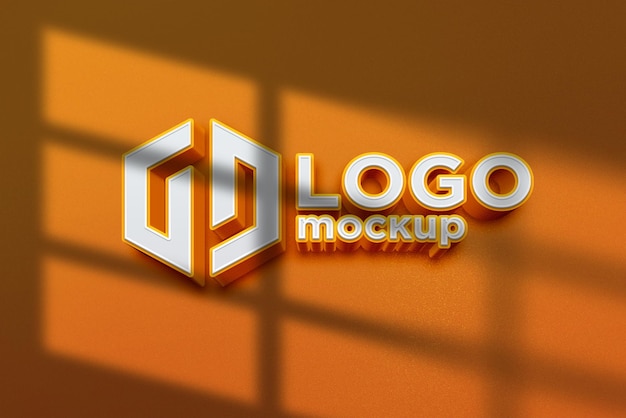 3D Extrude Logo Mockup 3D Sign mockup sjabloon