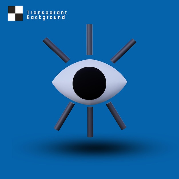 3d eye icon isolated