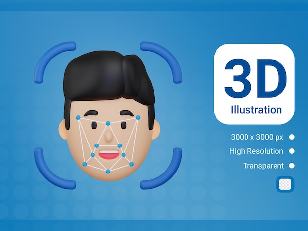 3d face recognition icon