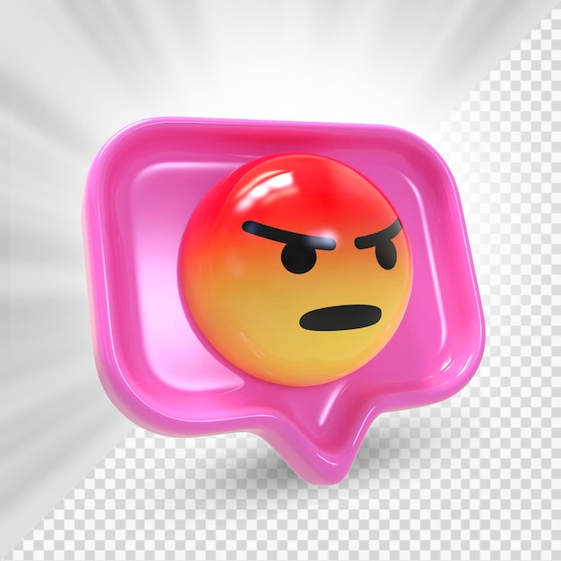 3d facebook emoji angry
