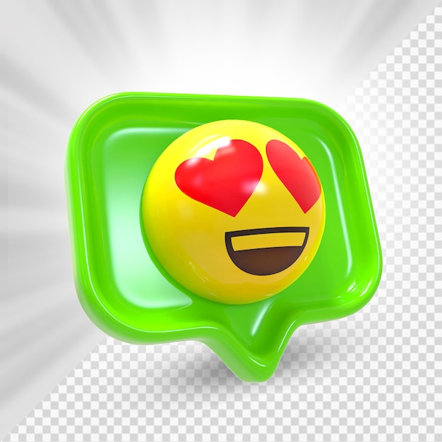 PSD 3d facebook emoji глаз любовь