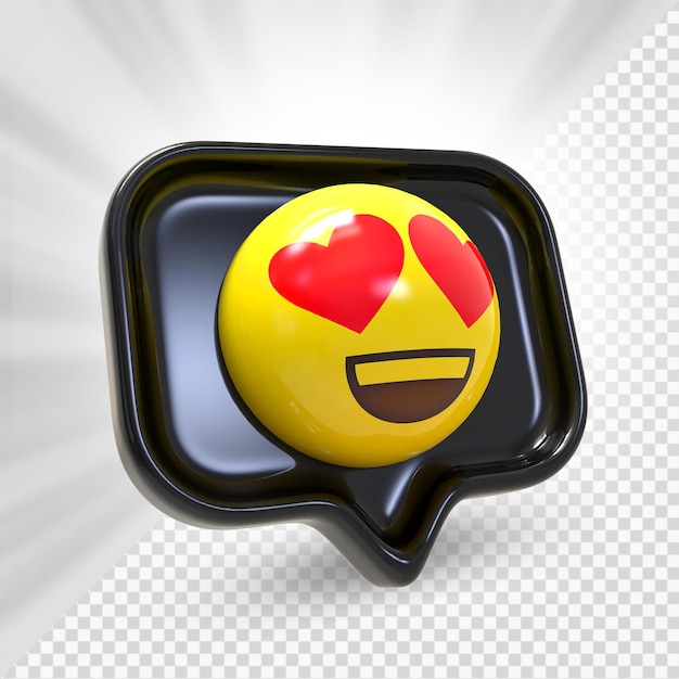 3d facebook emoji heart eye