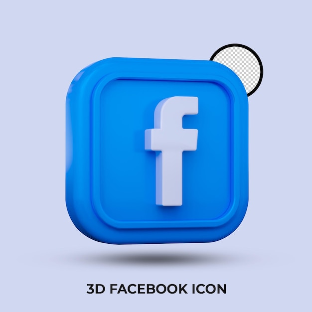 3d facebook icon isolated