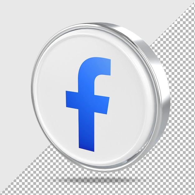 3d facebook icon social media