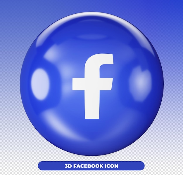 3d facebook logo for social media compositions and campaigns