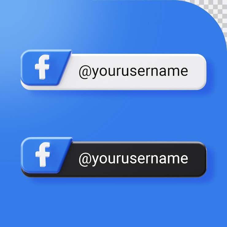 PSD 3d facebook lower third banner