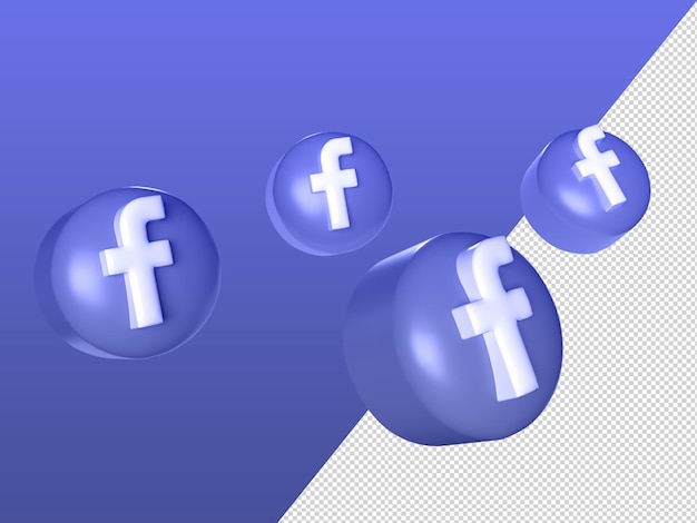 3D Facebook-pictogrammen