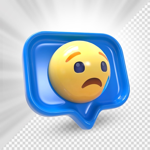 3d facebook sad