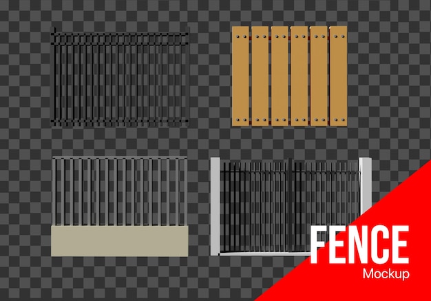 3D Fence mockup render