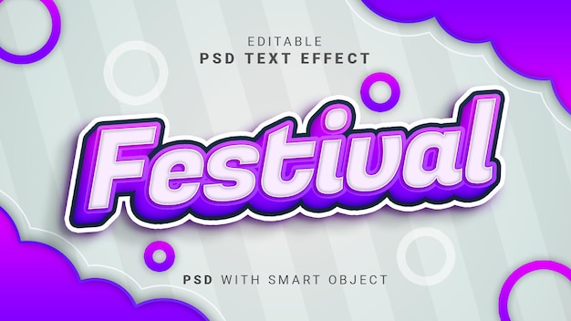 3d festival text effect