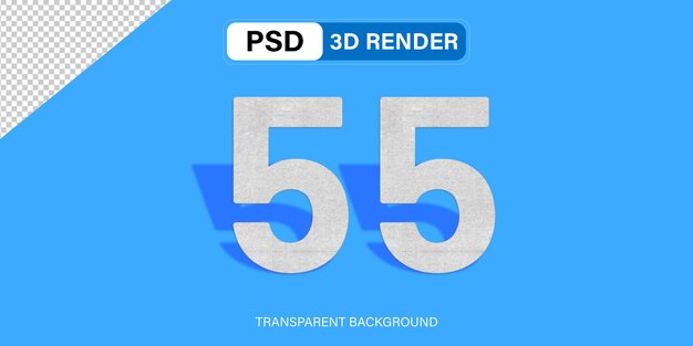 3d 55 透明な背景に隔離された石の効果