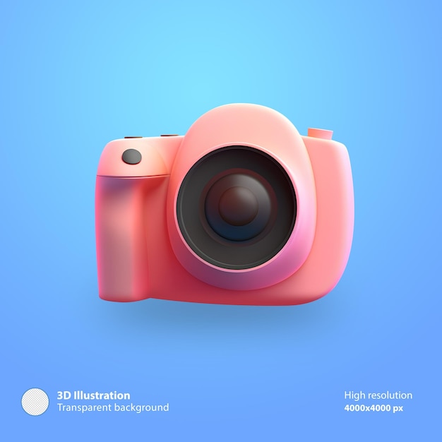 3d figure_pastel_colors_minimalistic_blobs_photo_camera