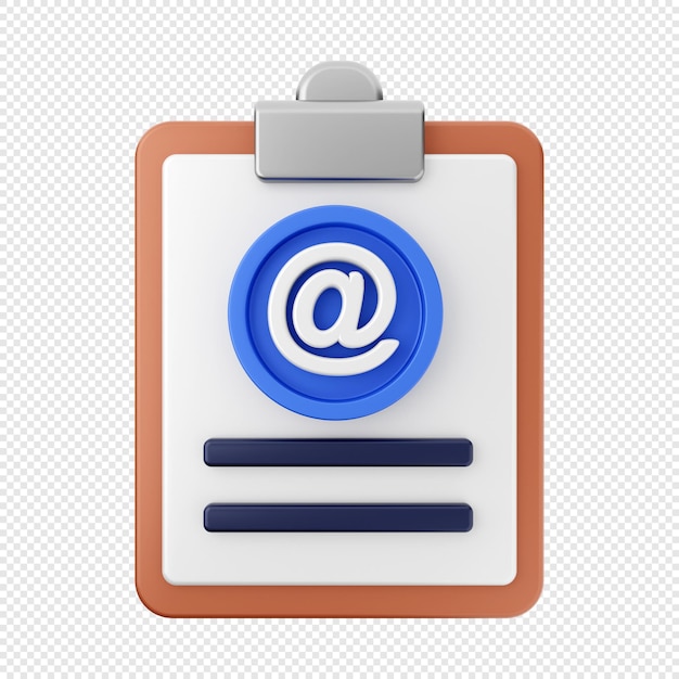 3d file address report icon illustration