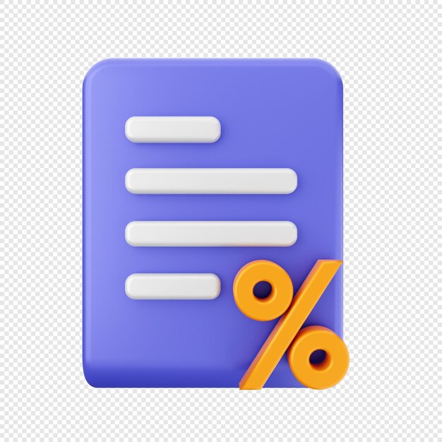 3d file document icon illustration render