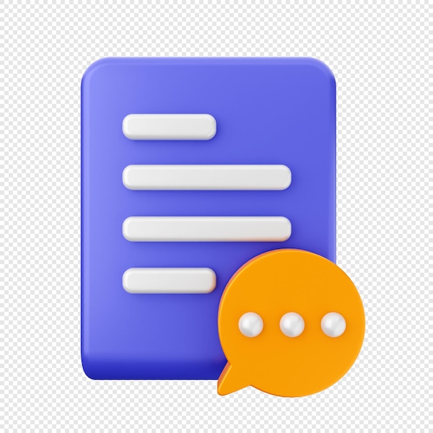 3d file document icon illustration render