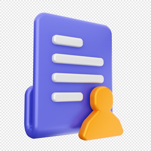 3d file document icon illustration render