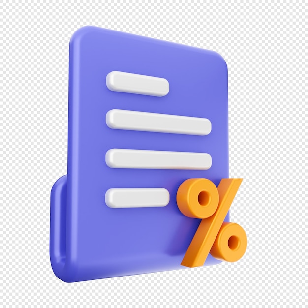 3d file document icon illustration render