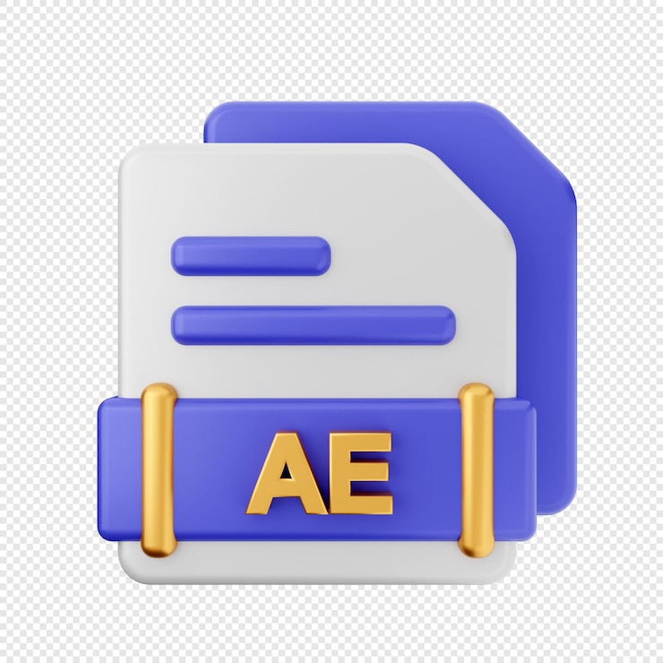 PSD 3d file format icon illustration render