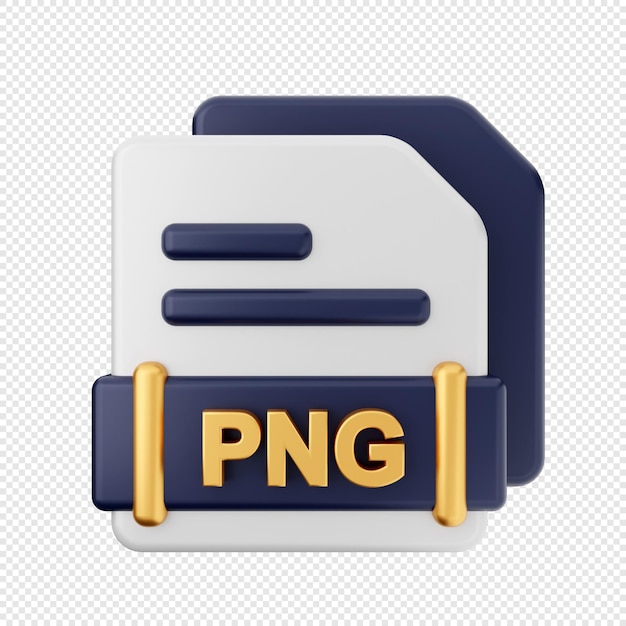 PSD 3d file format icon illustration render