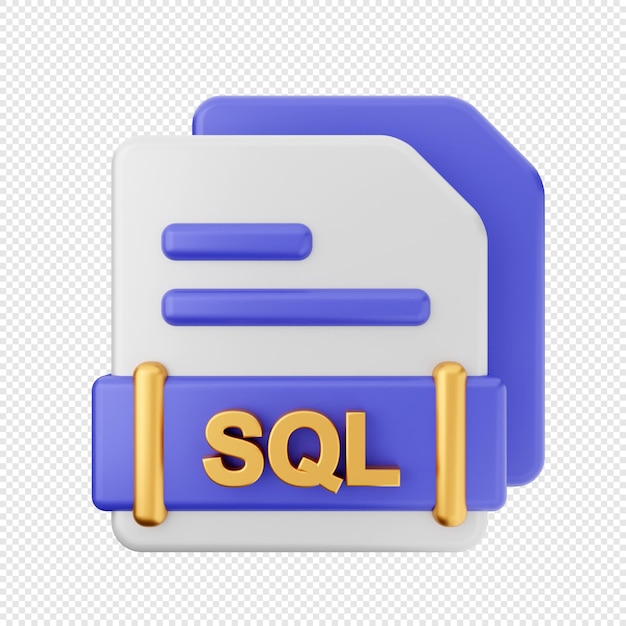 PSD 3d file format icon illustration render